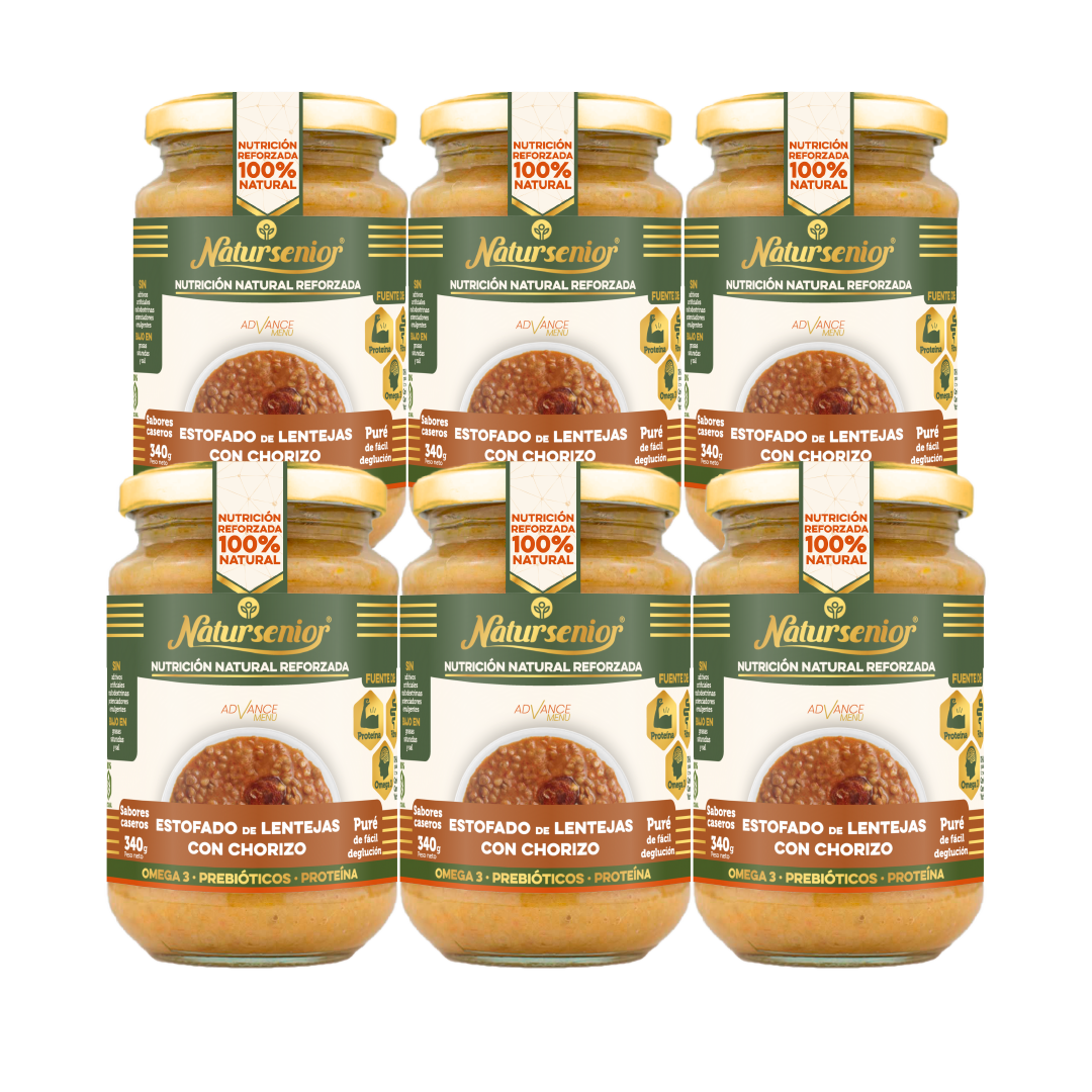 Puré de Estofado de lentejas con chorizo