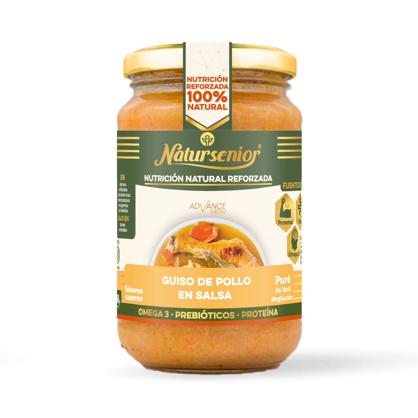 Puré de Guiso de Pollo en Salsa