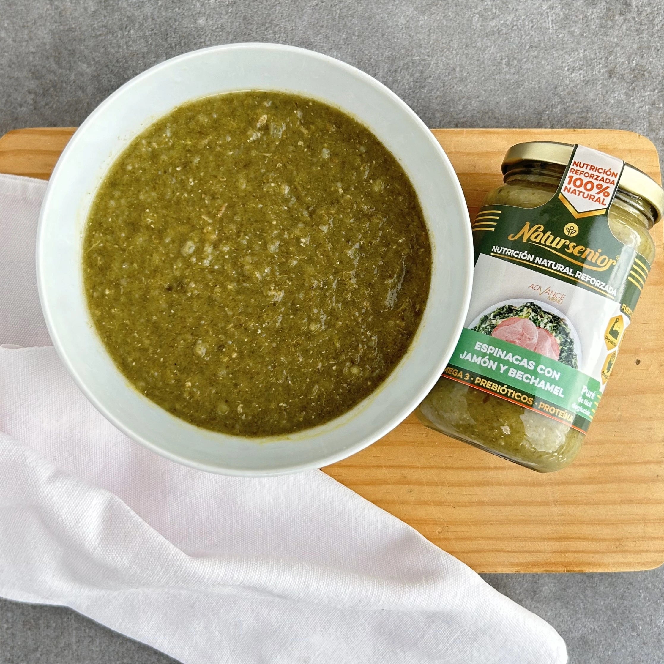 Puré de Espinacas con Jamón y Bechamel