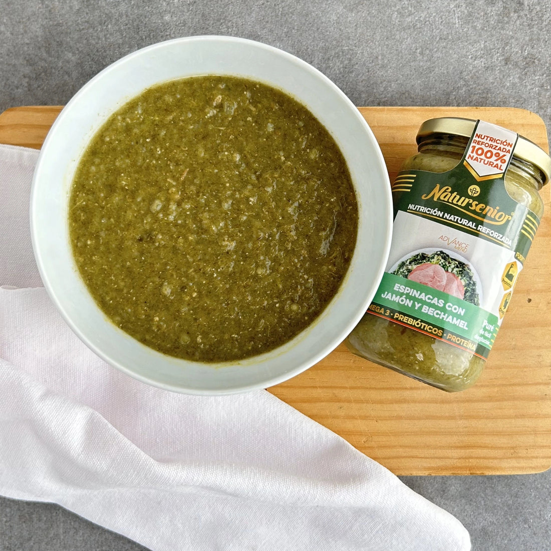 Puré de Espinafres com Presunto e Molho Bechamel
