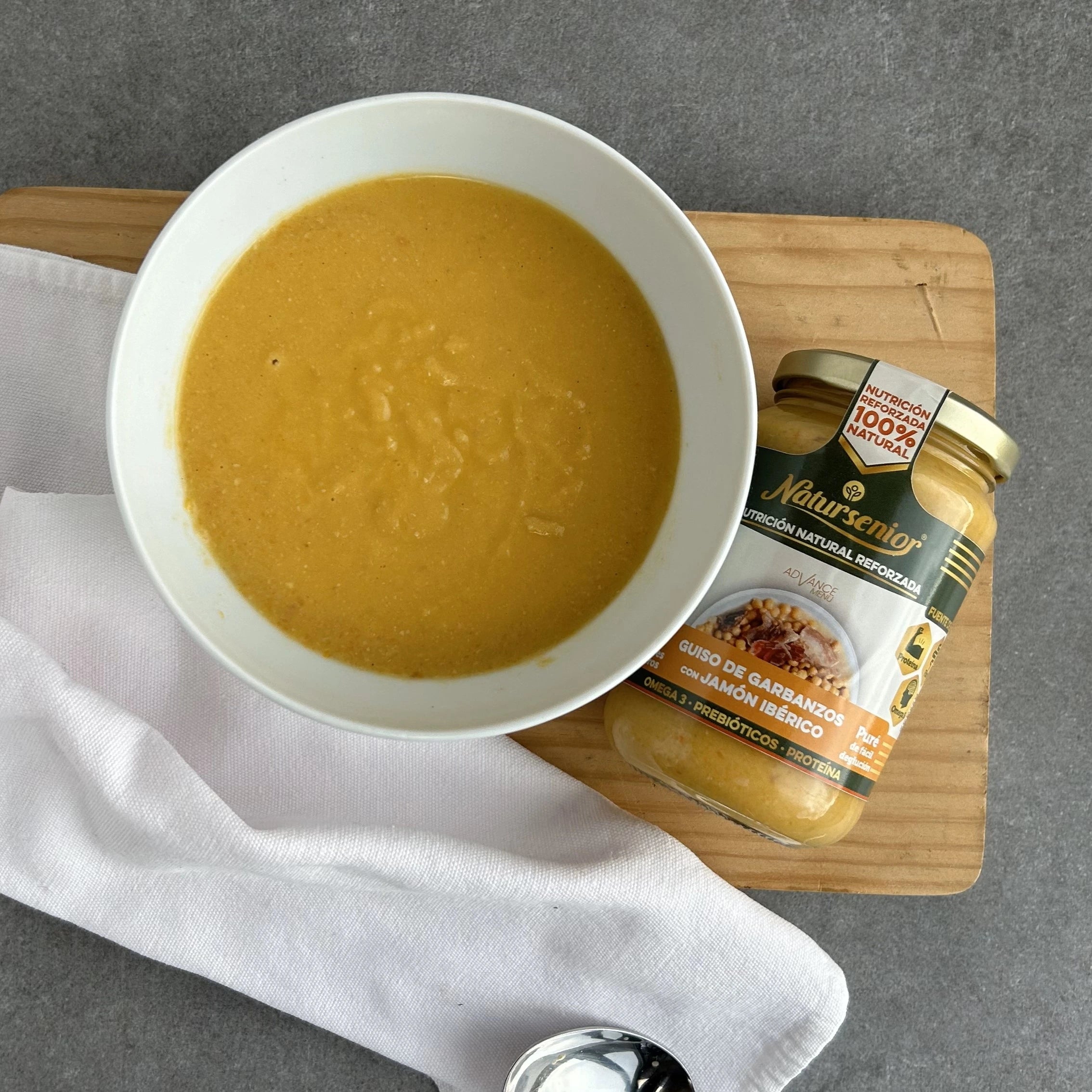 Puré de Garbanzos, Carne y Jamón Ibérico