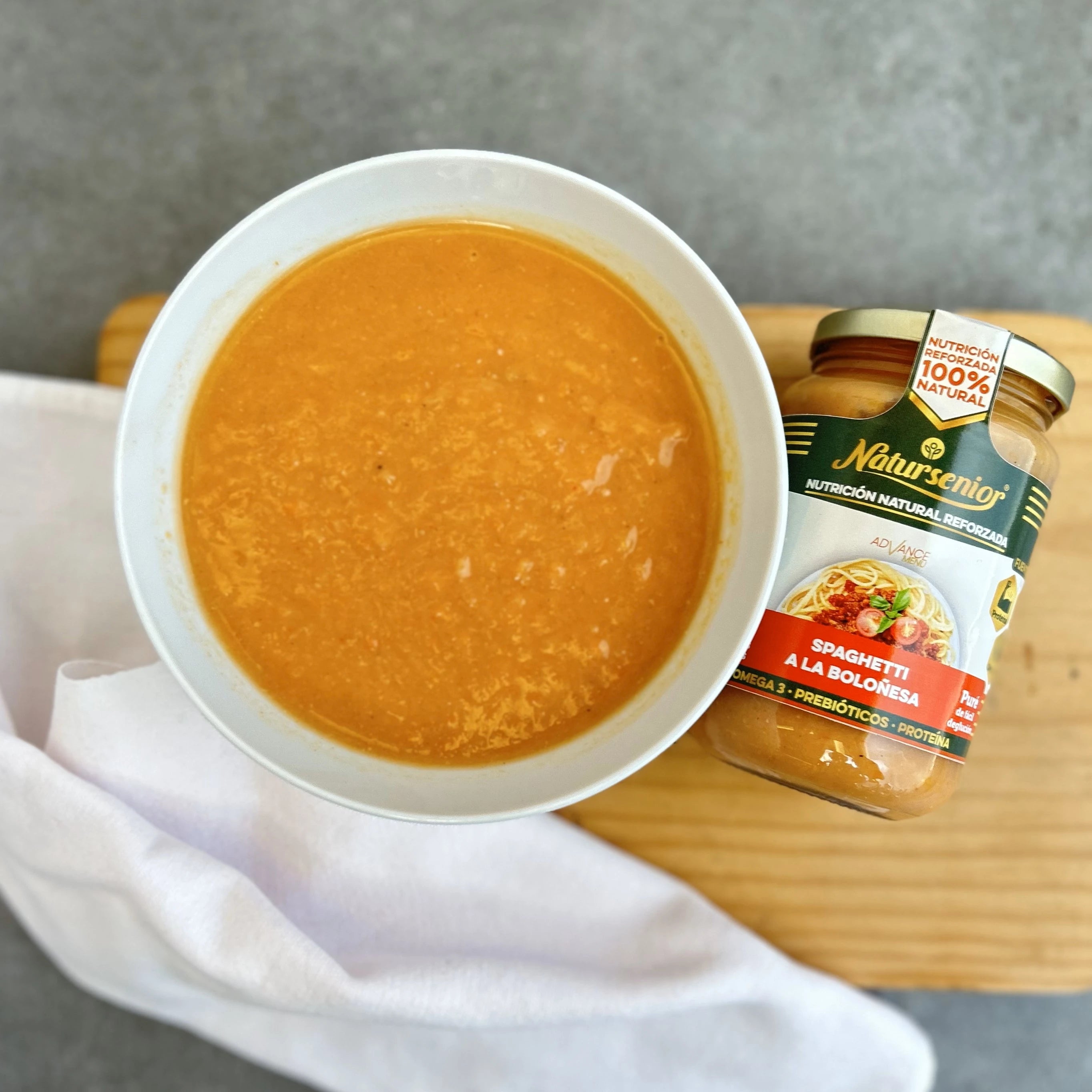 Puré de Spaghetti a la Boloñesa