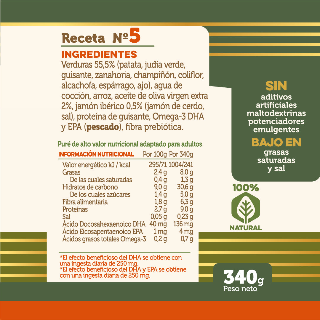 Puré de Menestra con Jamón Ibérico.