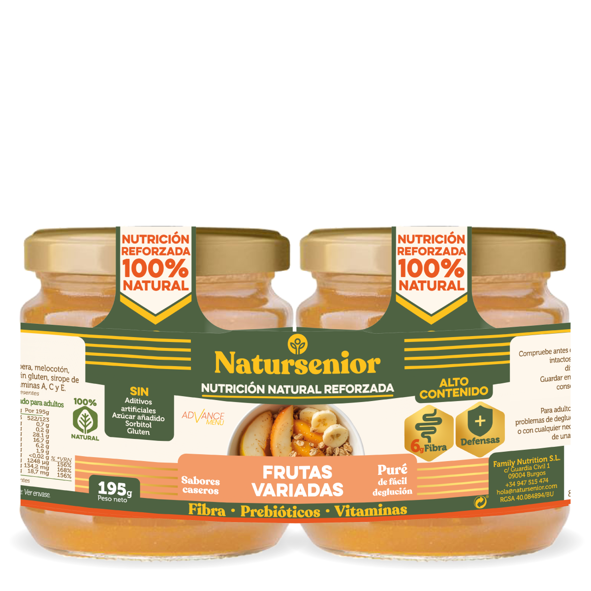 Postre de Frutas Variadas con Vitaminas Bipack