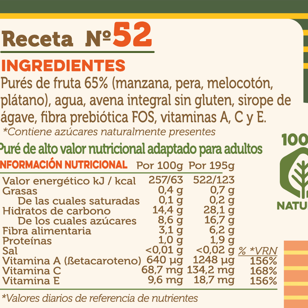 Postre de Frutas Variadas con Vitaminas Bipack x2
