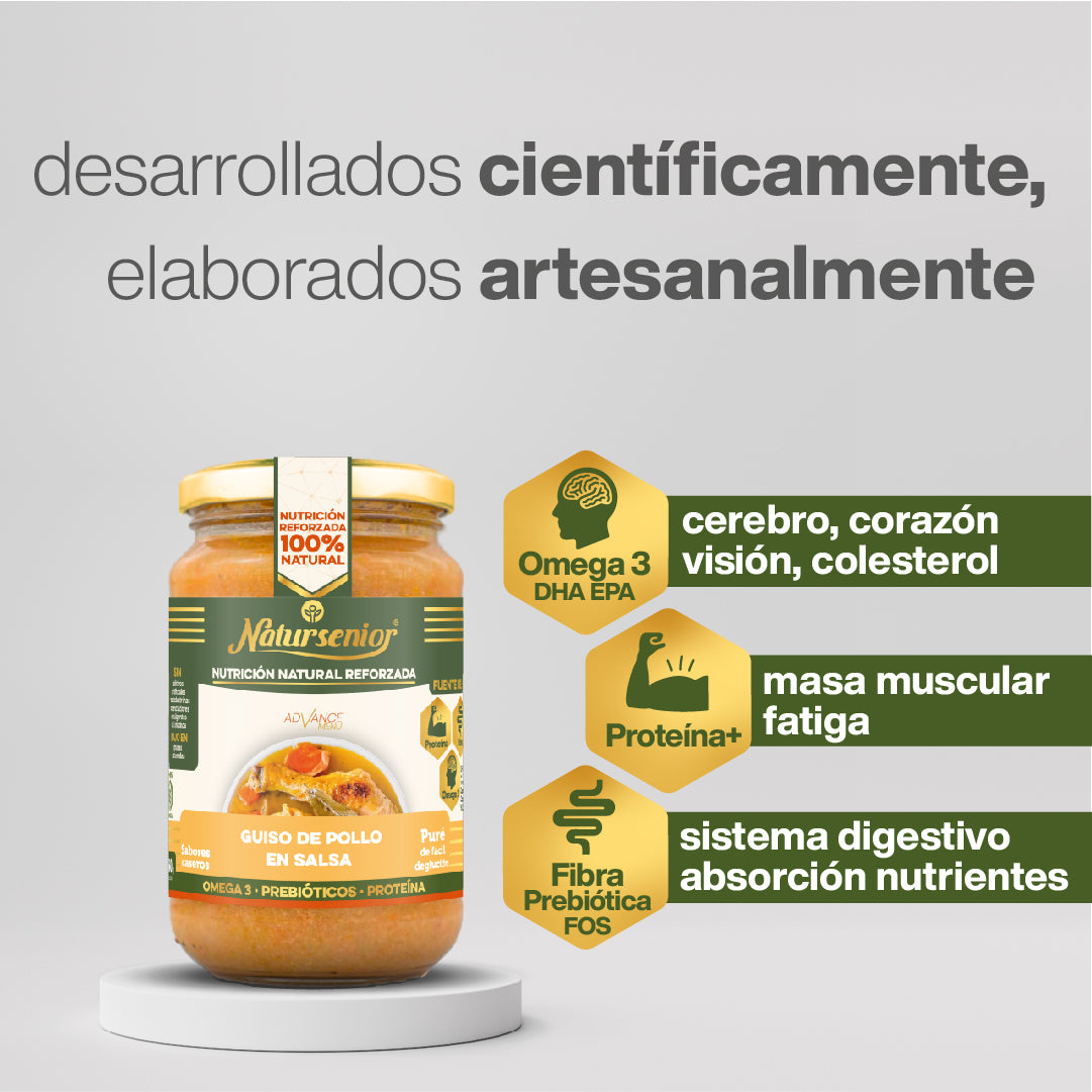 Puré de Guiso de Pollo en Salsa