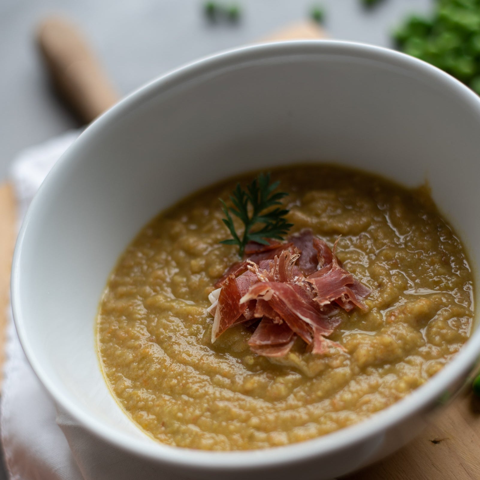 Puré de Menestra con Jamón Ibérico