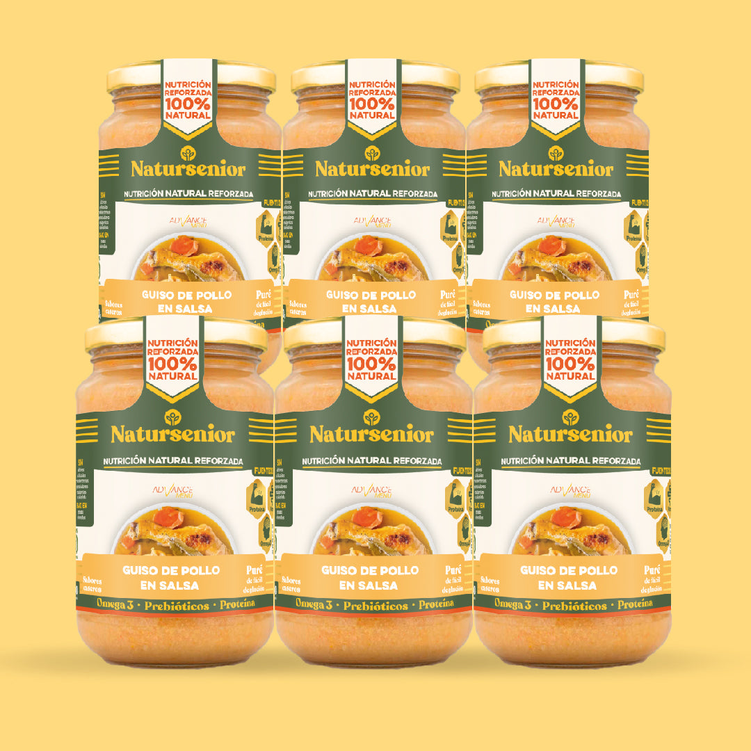 Puré de Guiso de Pollo en Salsa