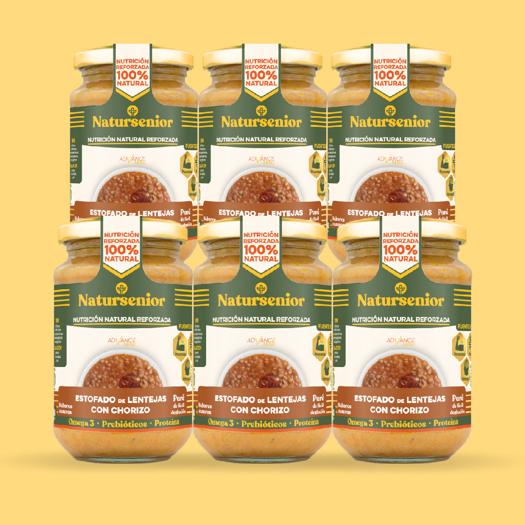 Puré de Estofado de lentejas con chorizo