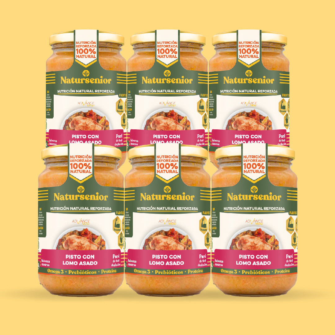 Puré de Pisto de verduras con lomo