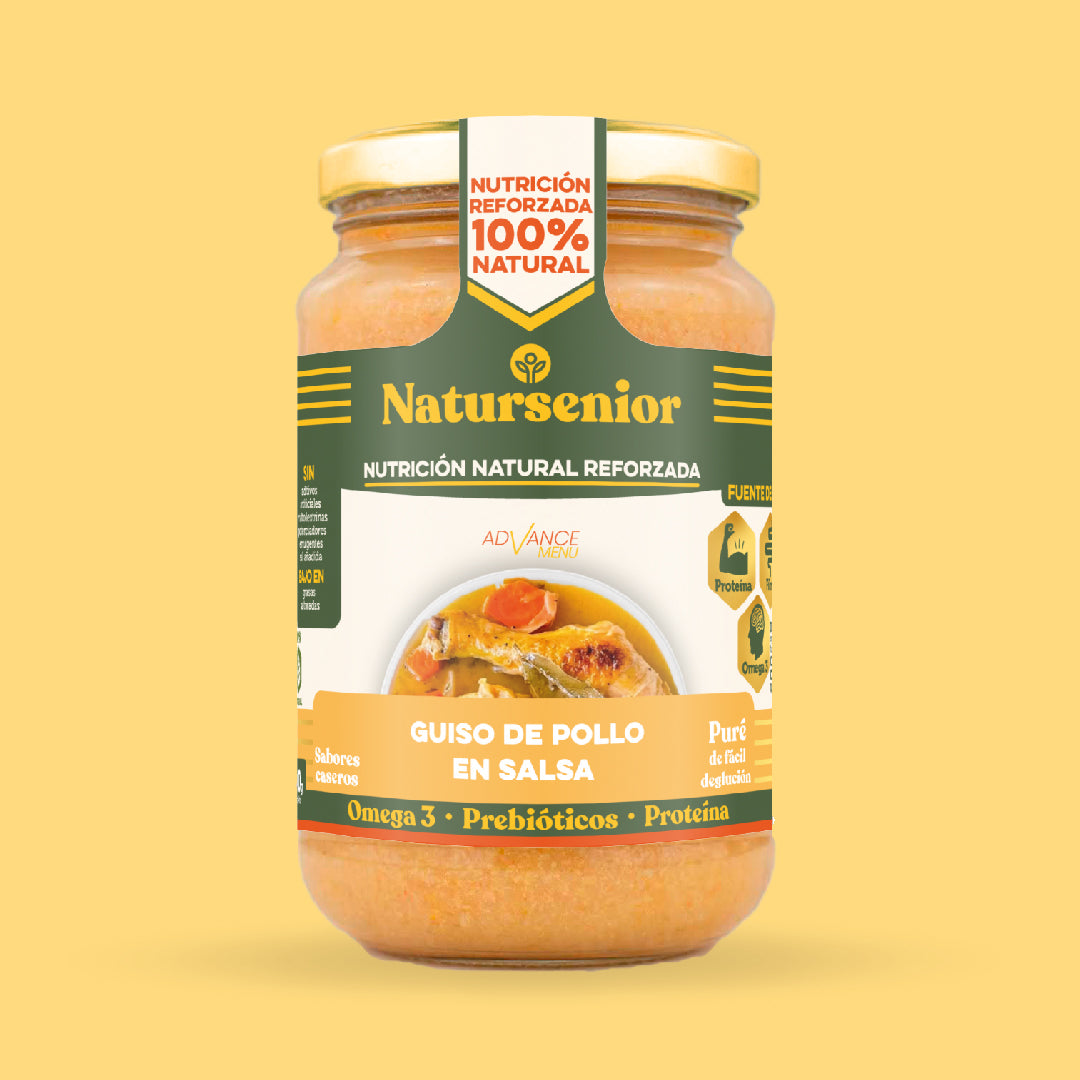 Puré de Guiso de Pollo en Salsa.